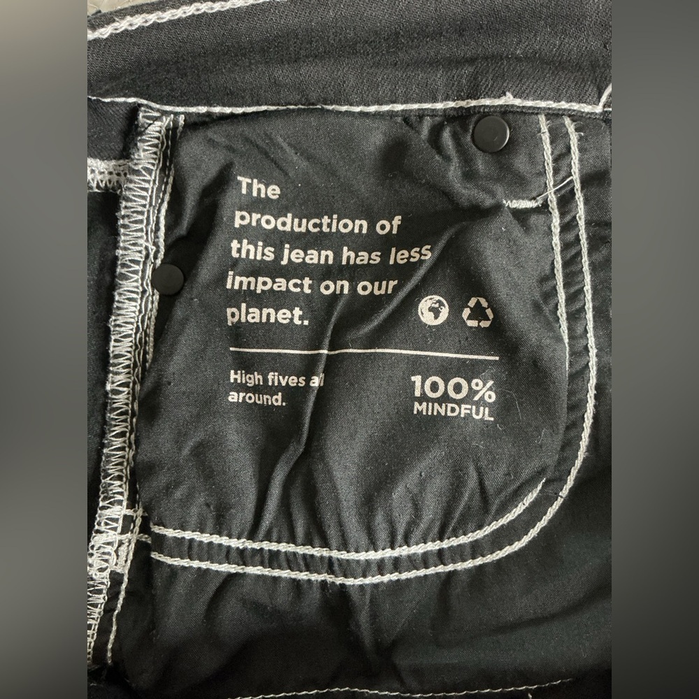 🖤 PacSun High-Rise Black Contrast Stitch Skinny Jeans - Picture 7 of 10